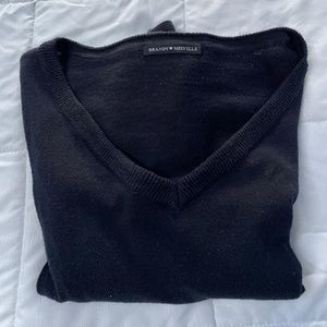 Brandy Melville V-Neck Cotton Sweater One Size - Small-Medium